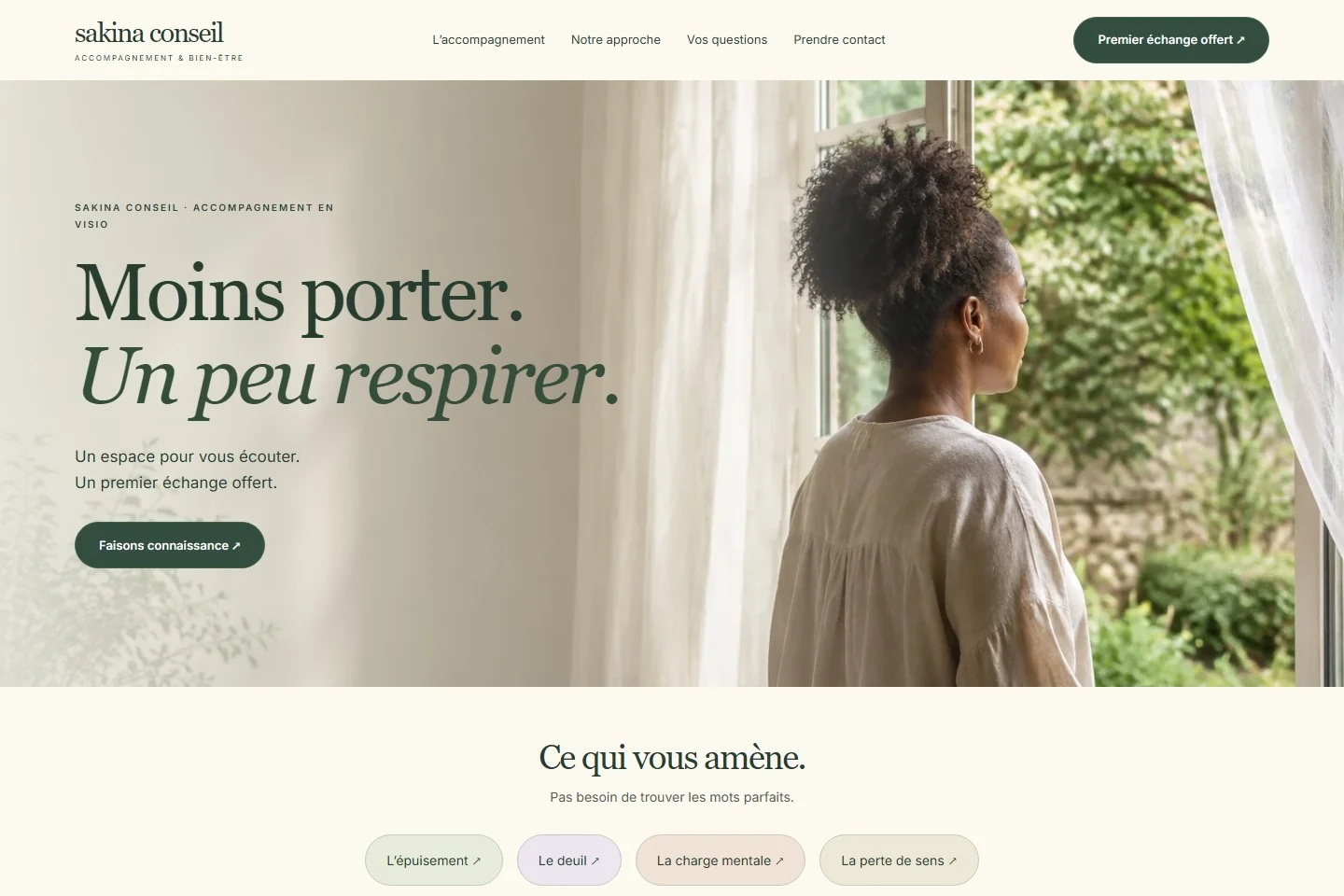 Aperçu du site Sakina Conseil