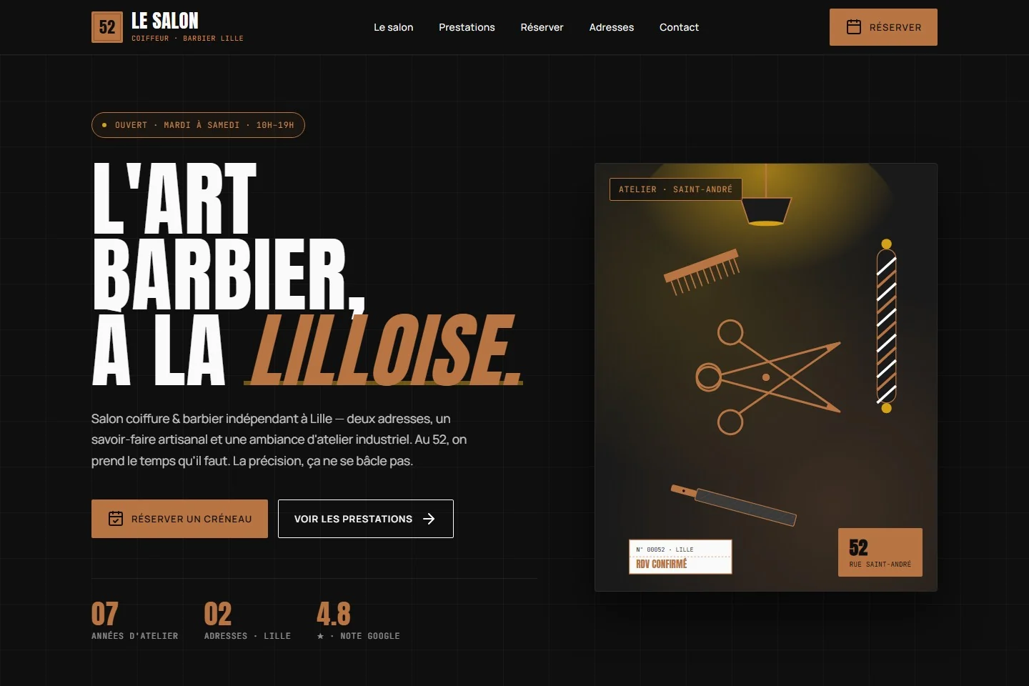 Aperçu du site Le Salon