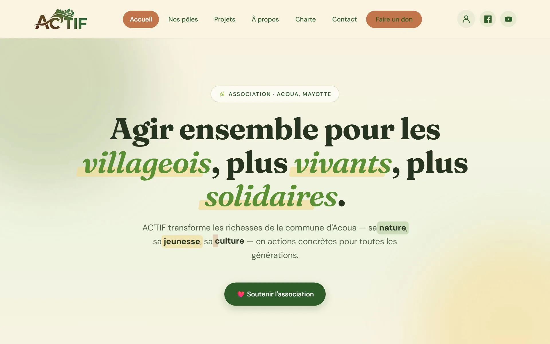 Aperçu du site AC'TIF