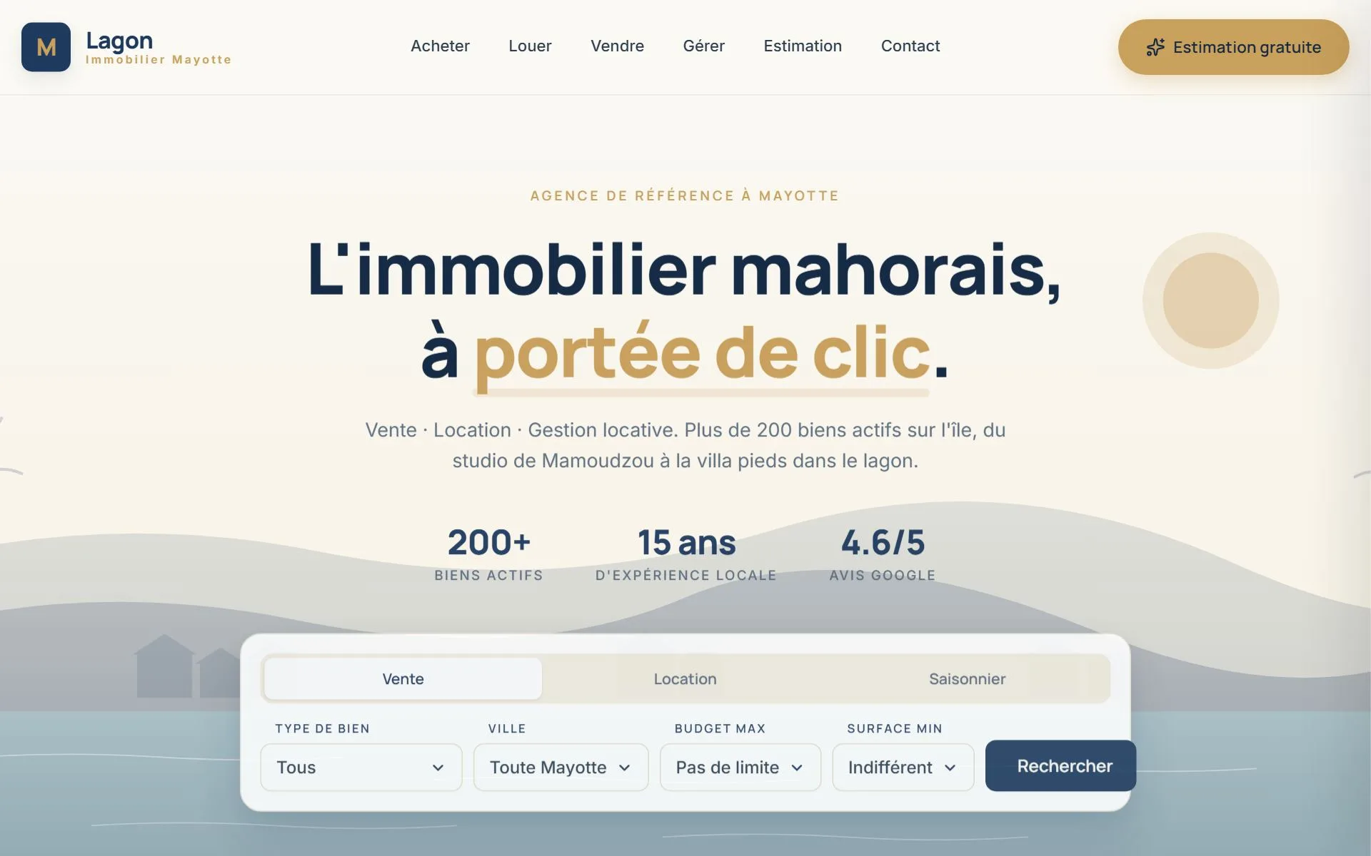 Aperçu du site Immobilier