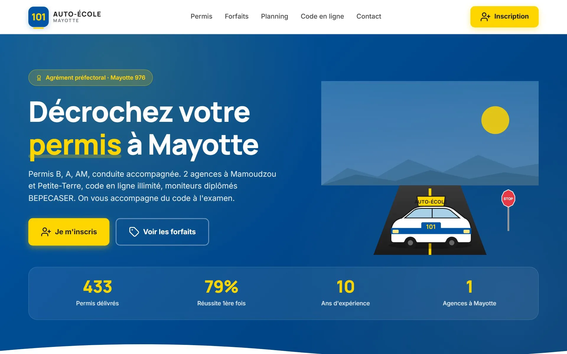 Aperçu du site Auto-école