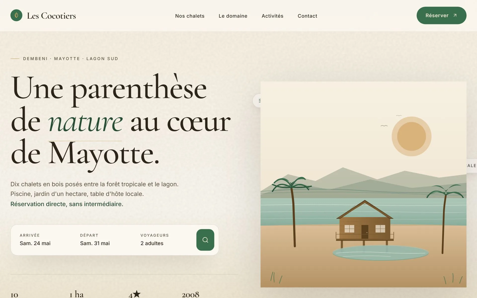 Aperçu du site Chalets