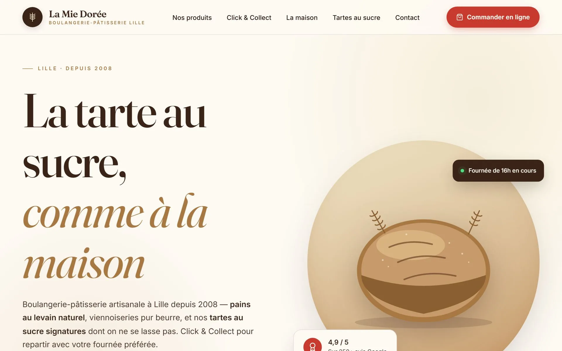 Aperçu du site Boulangerie