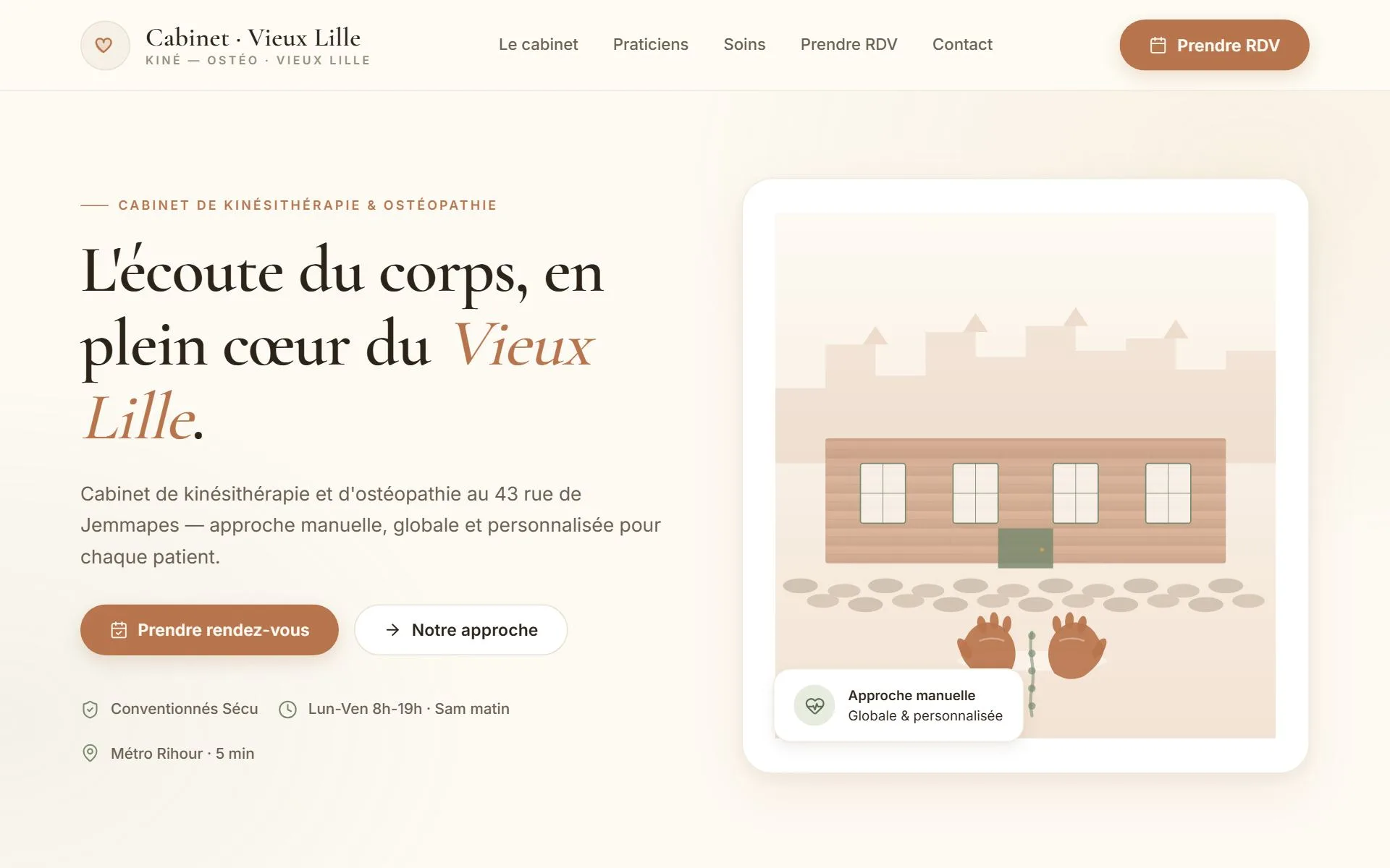 Aperçu du site Kiné · Ostéo